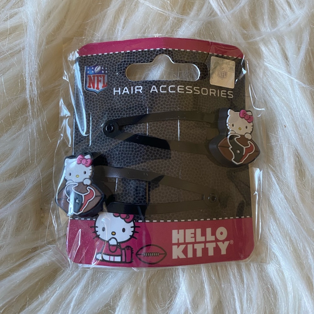 Hello Kitty x NFL Hair Clip Set - Houston Texans